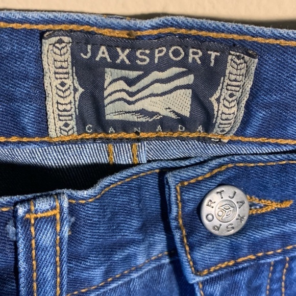 VTG 90s Jax Sport High Waist Jeans 8 Baggy Straight Leg, Medium Wash Taper Leg - Picture 11 of 13